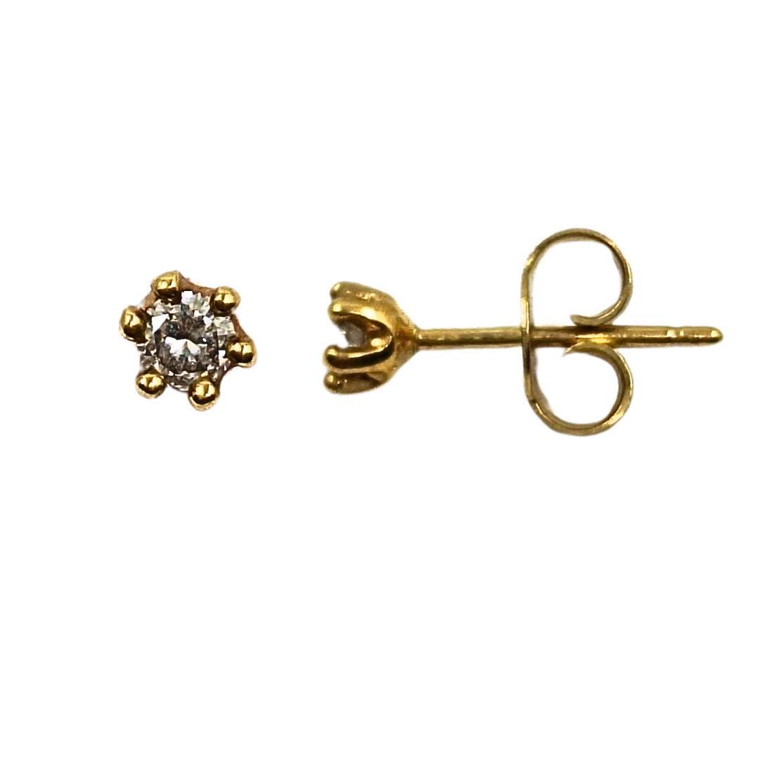 18ct Yellow Gold Diamond Stud Earrings 20pts