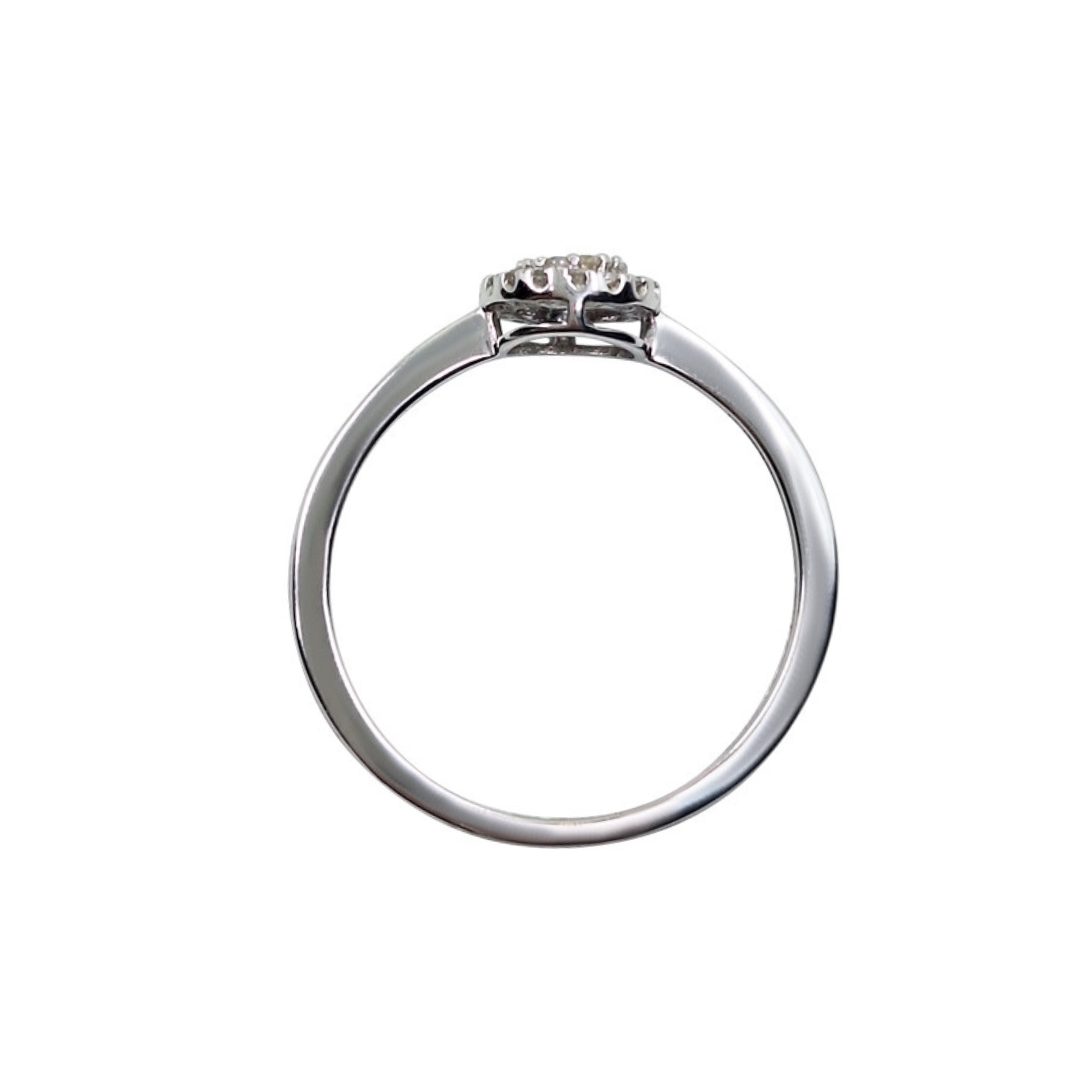 9ct White Gold Sapphire & Diamond Cluster Ring