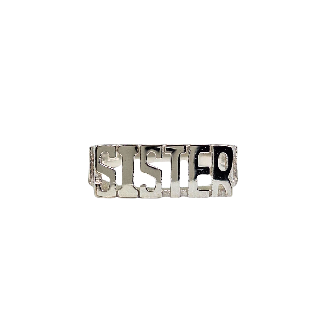 Silver Plain Sister Ring