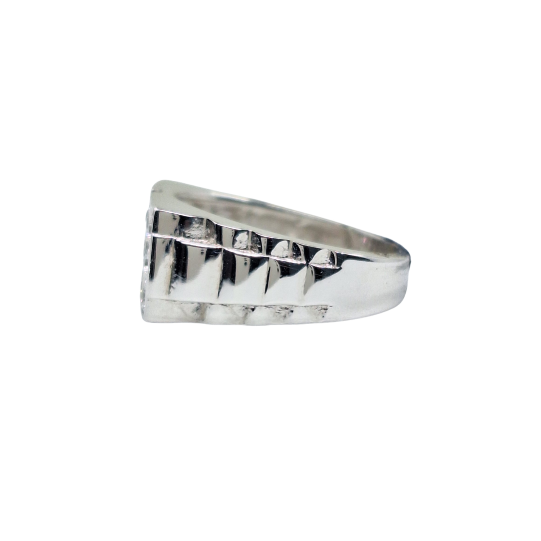 Silver Cubic Zirconia Mum Ring