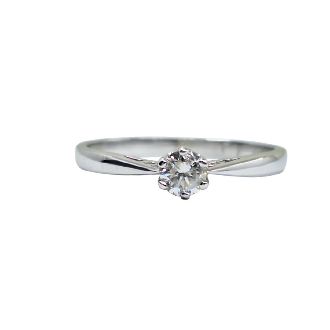 18ct White Gold Diamond Solitaire Ring 0.25ct
