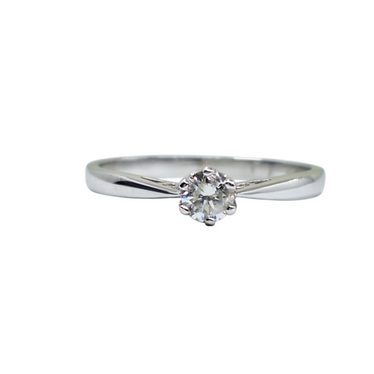 18ct White Gold Diamond Solitaire Ring 0.25ct