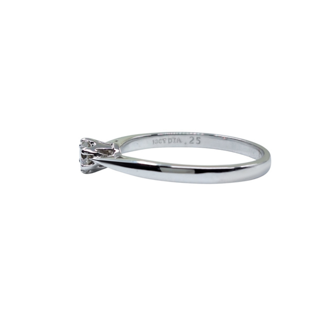 18ct White Gold Diamond Solitaire Ring 0.25ct