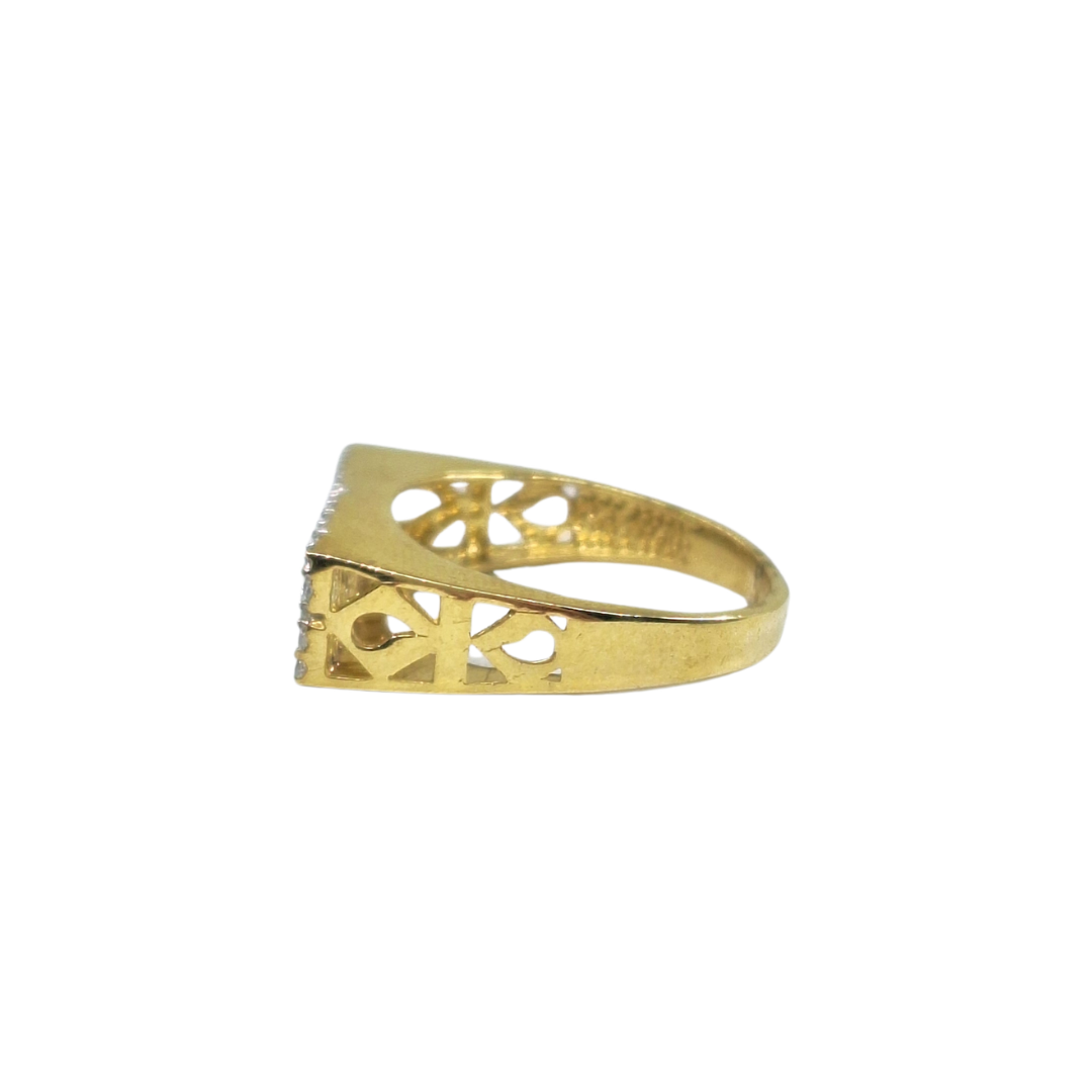 9ct Yellow Gold Cubic Zirconia Sister Ring