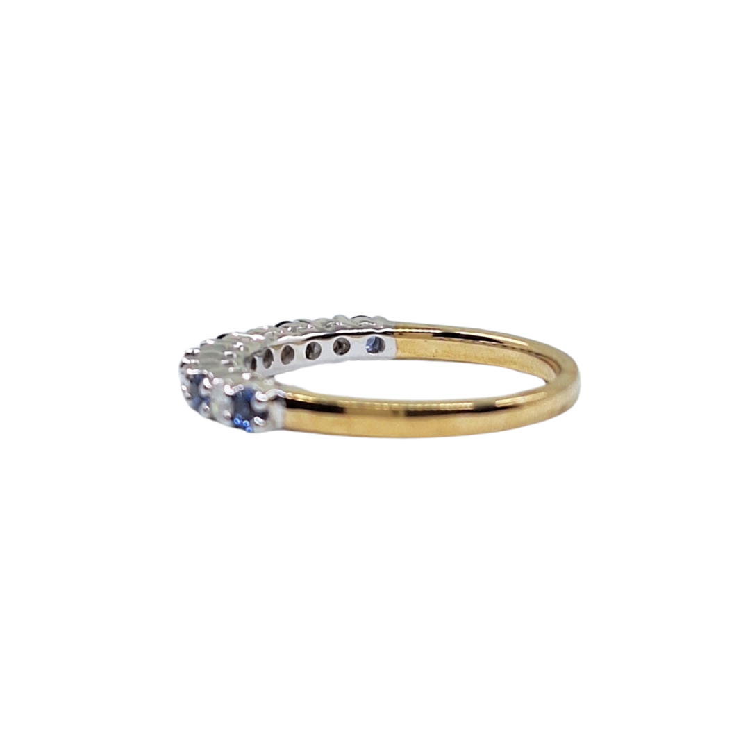 9ct Yellow Gold Sapphire & Diamond Eternity Ring