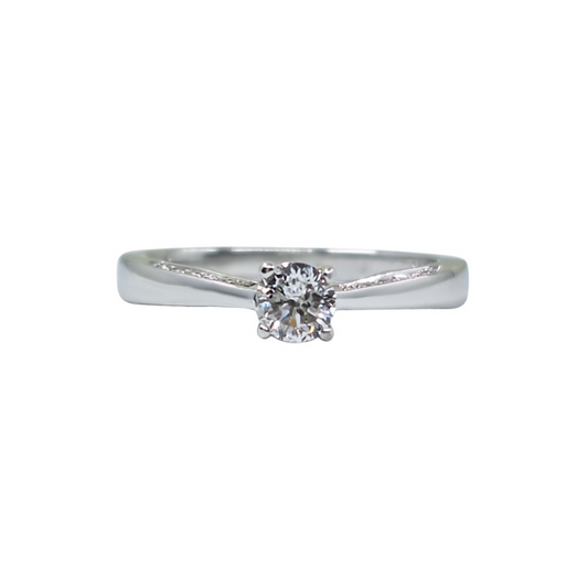 18ct White Gold Diamond Solitaire Ring 0.40ct