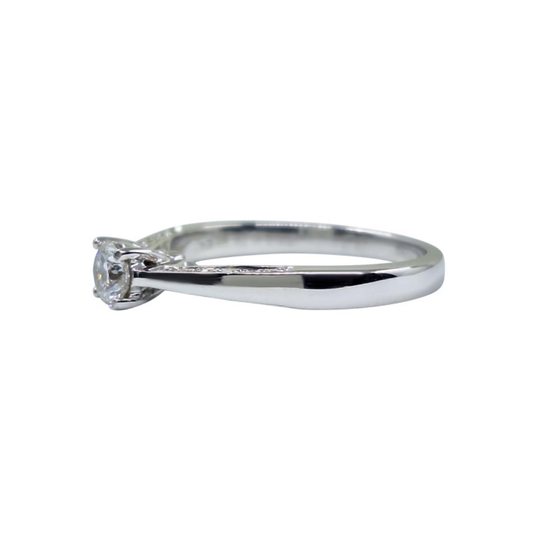 18ct White Gold Diamond Solitaire Ring 0.40ct