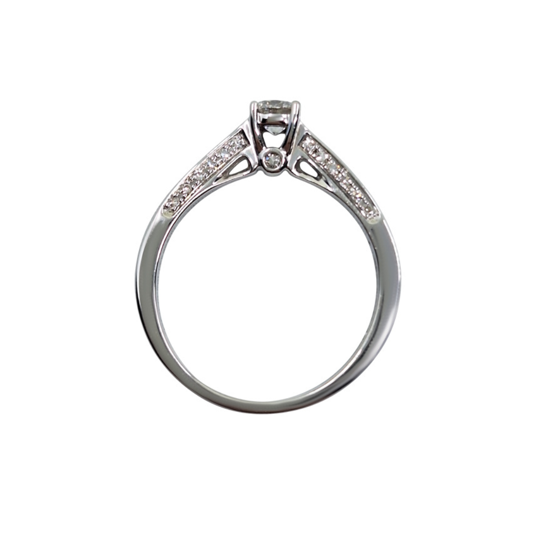 18ct White Gold Diamond Solitaire Ring 0.40ct