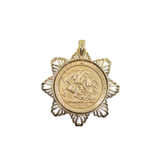 9ct Yellow Gold St George Pendant