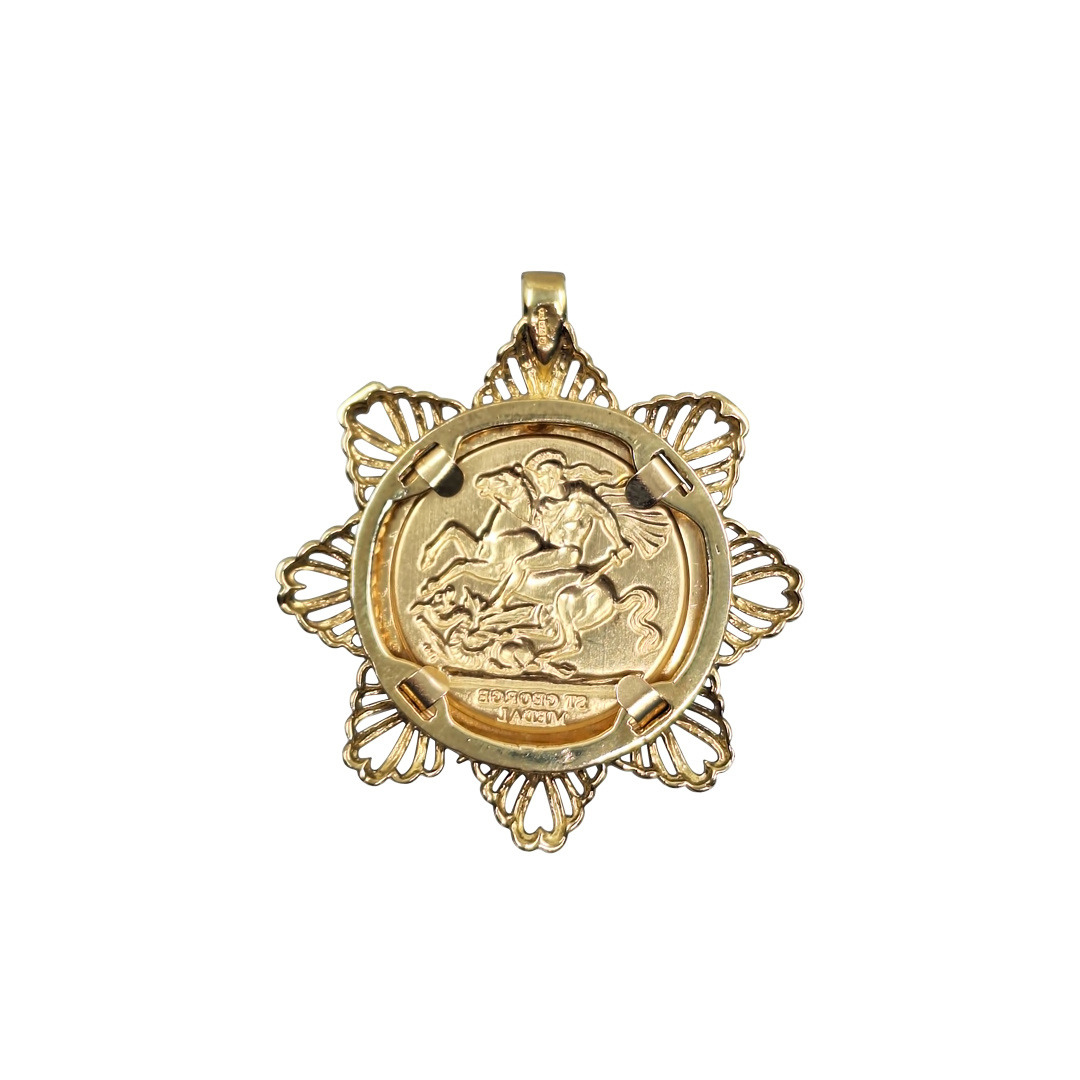 9ct Yellow Gold St George Pendant