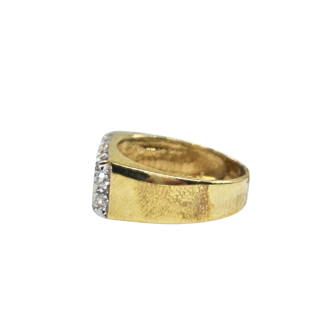 9ct Yellow Gold Cubic Zirconia Dad Ring
