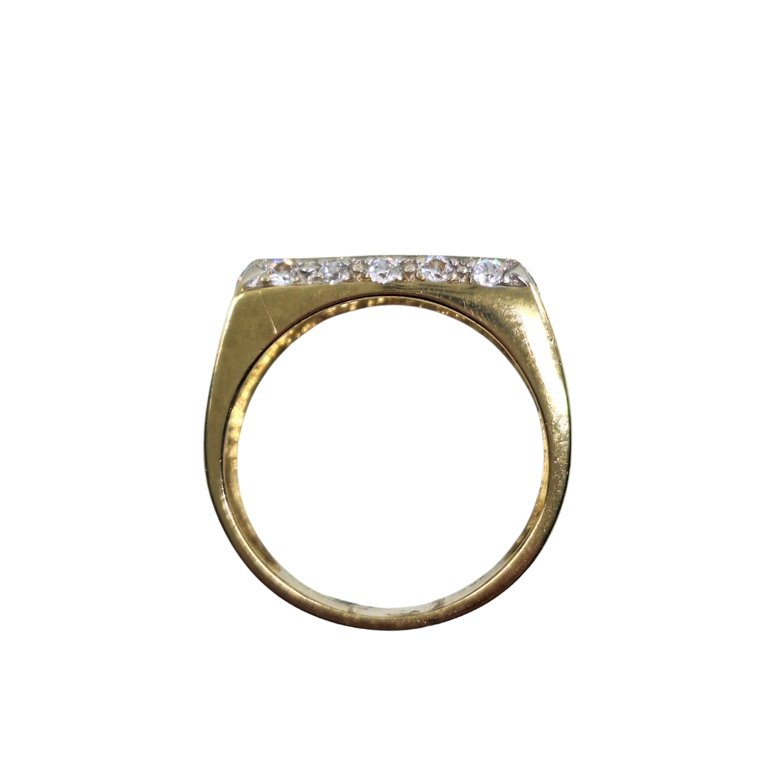 9ct Yellow Gold Cubic Zirconia Dad Ring