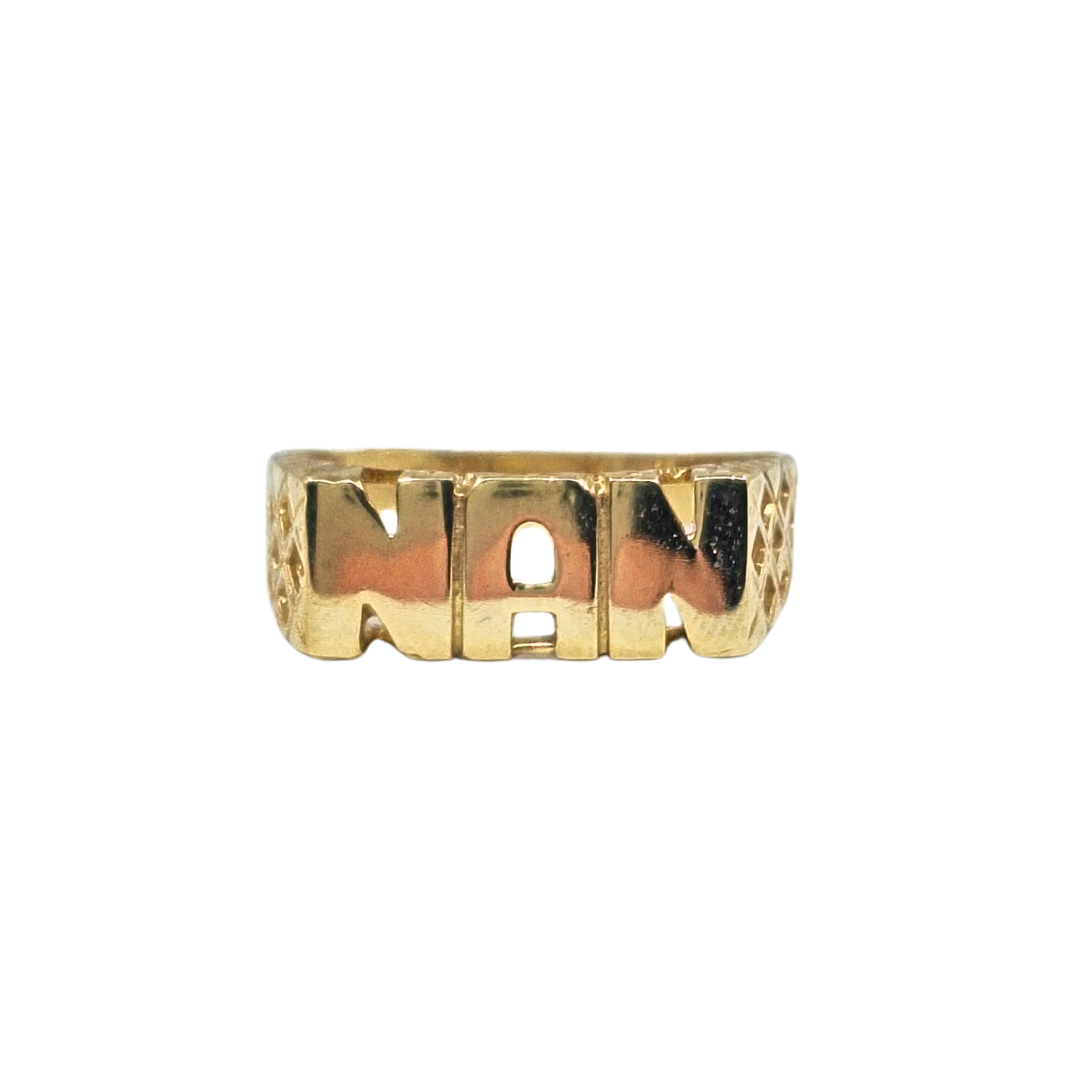 9ct Yellow Gold Plain Nan Ring