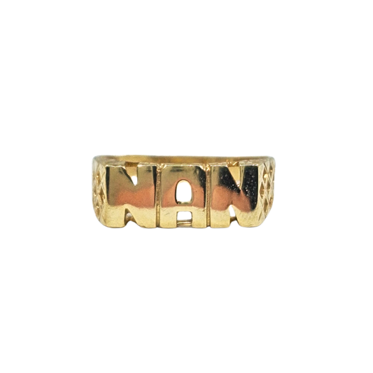 9ct Yellow Gold Plain Nan Ring