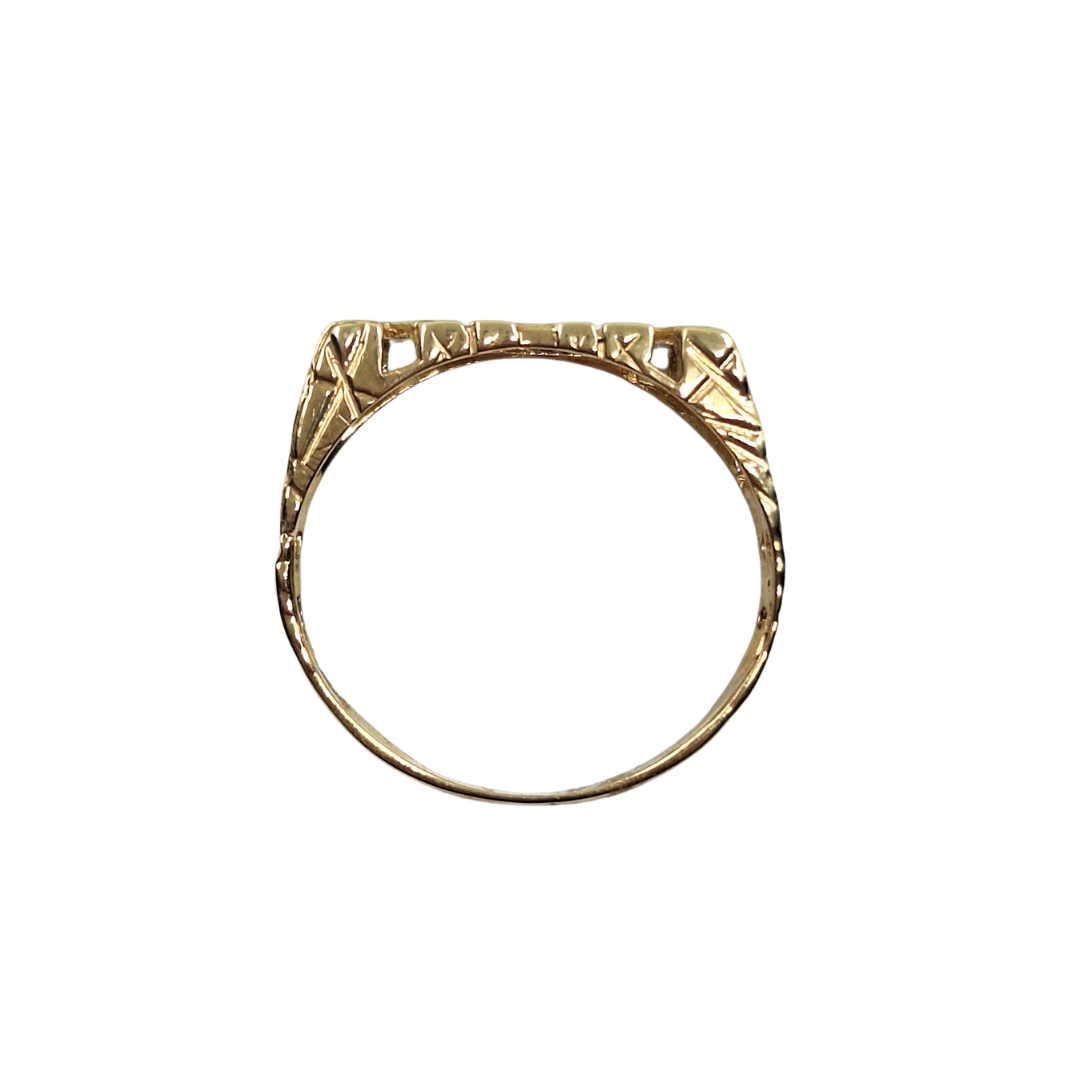 9ct Yellow Gold Plain Nan Ring