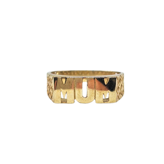 9ct Yellow Gold Plain Mum Ring