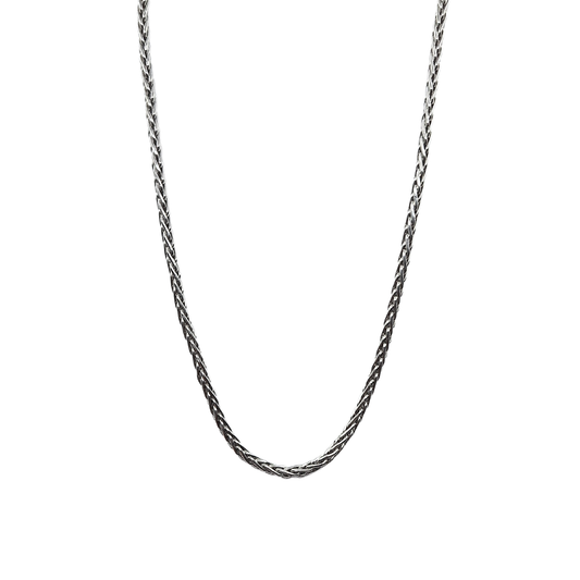 9ct White Gold Wheat Link Chain 18"
