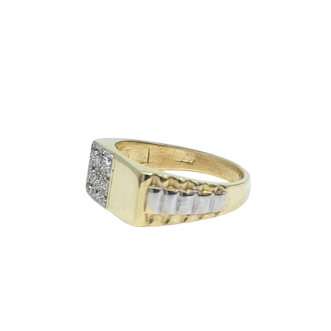 9ct Gents Cubic Zirconia Ring