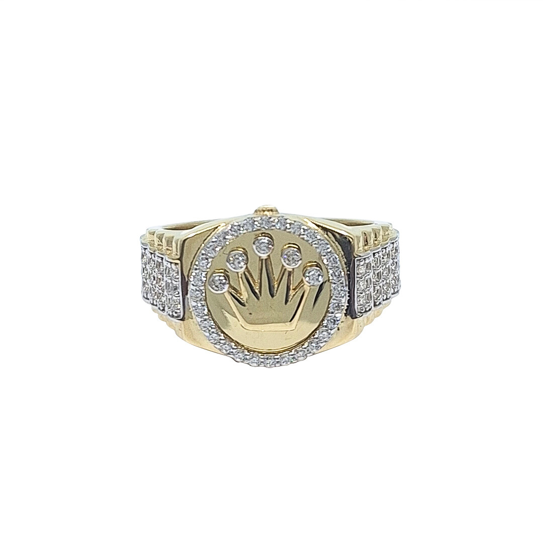 9ct Rolex Style Cubic Zirconia Ring