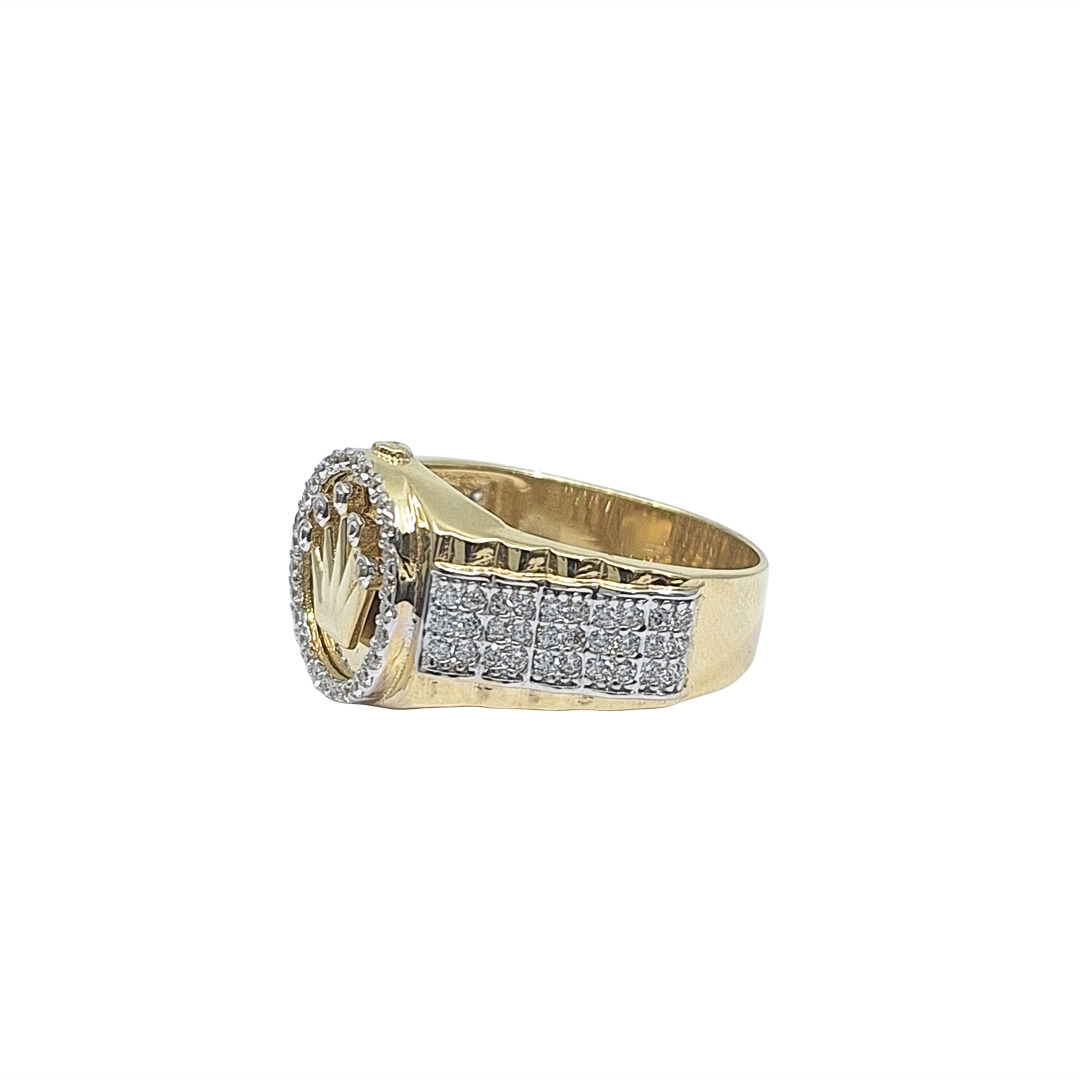 9ct Rolex Style Cubic Zirconia Ring