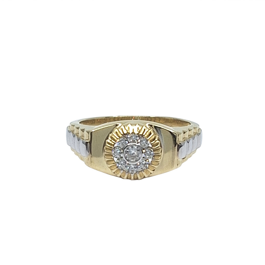 9ct Rolex Style Cubic Zirconia Ring