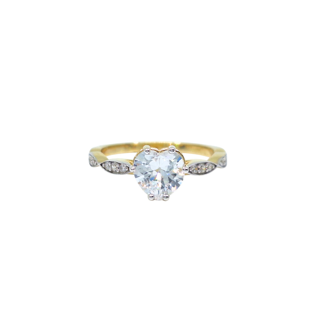 9ct Yellow Gold Cubic Zirconia Ring Set