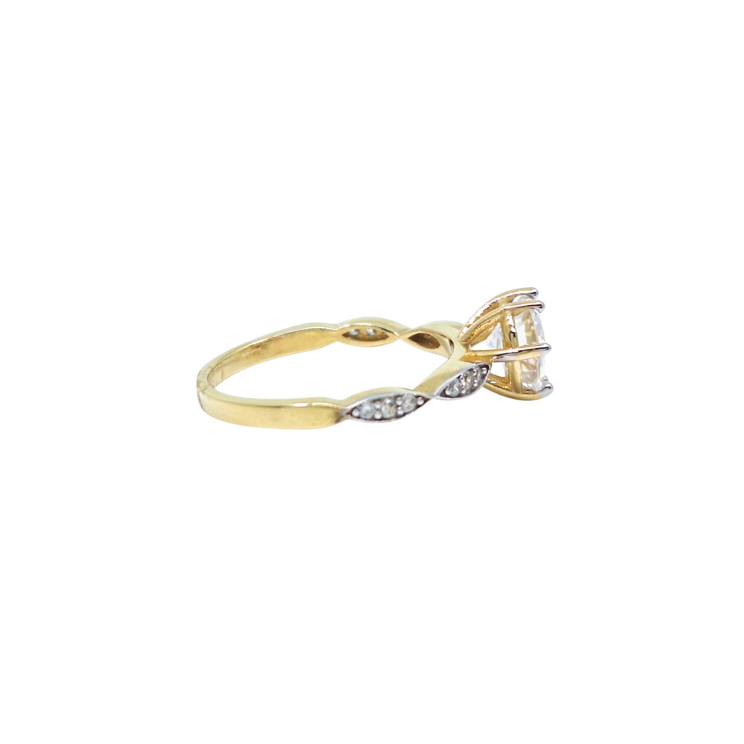 9ct Yellow Gold Cubic Zirconia Ring Set