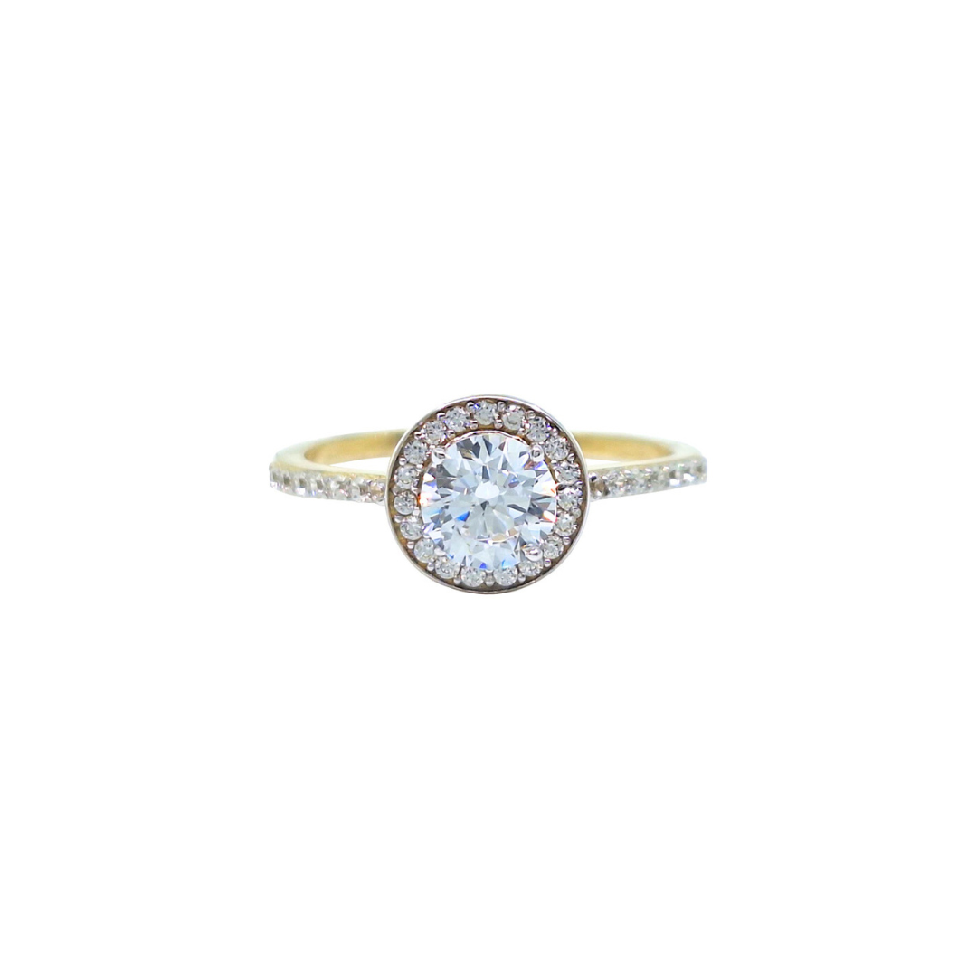 9ct Yellow Gold Cubic Zirconia Ring Set