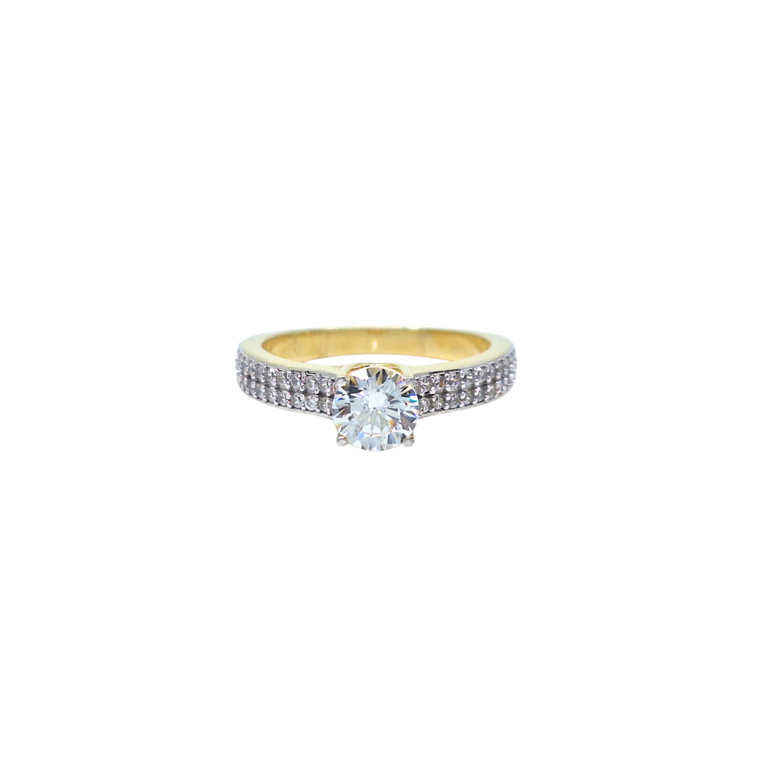 9ct Yellow Gold Cubic Zirconia Ring Set