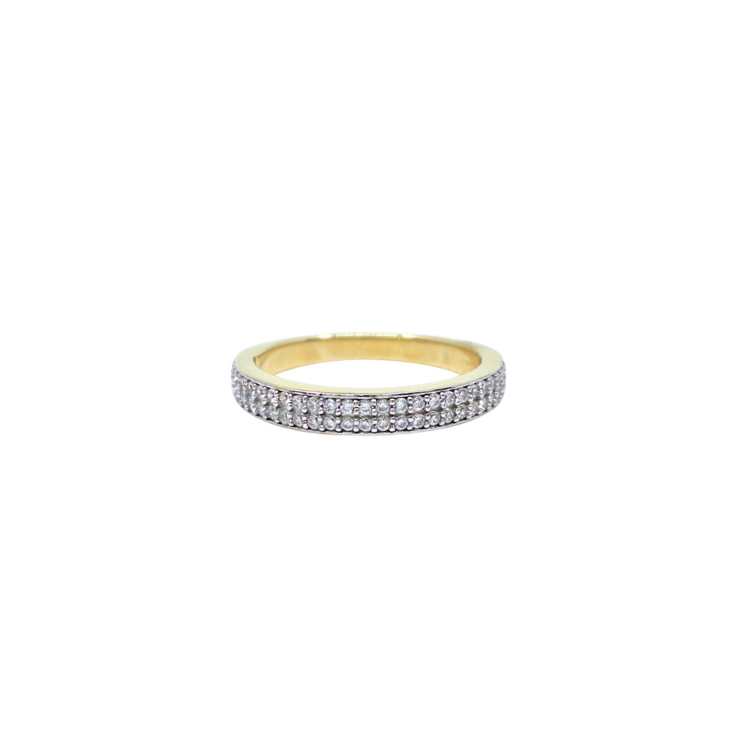 9ct Yellow Gold Cubic Zirconia Ring Set