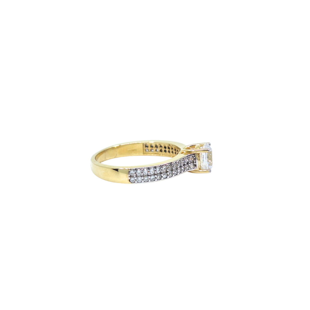 9ct Yellow Gold Cubic Zirconia Ring Set