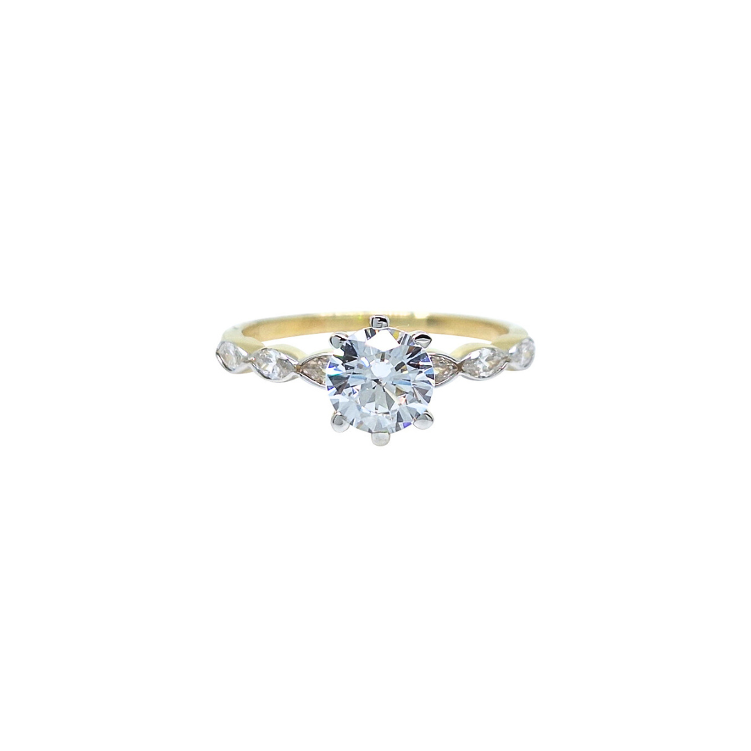 9ct Yellow Gold Cubic Zirconia Ring Set