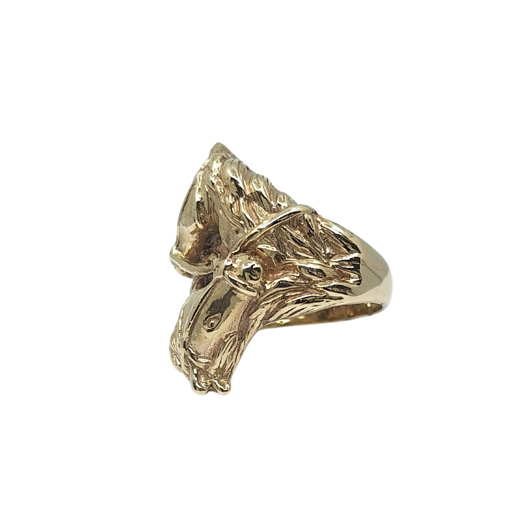 9ct Yellow Gold Horse Head Ring