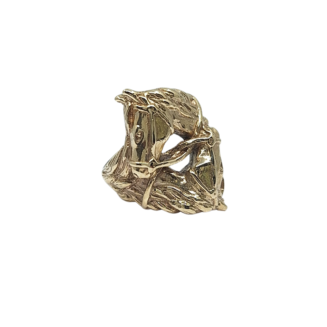 9ct Yellow Gold Horse Head Ring