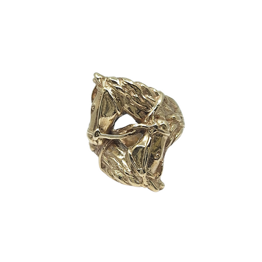 9ct Yellow Gold Horse Head Ring