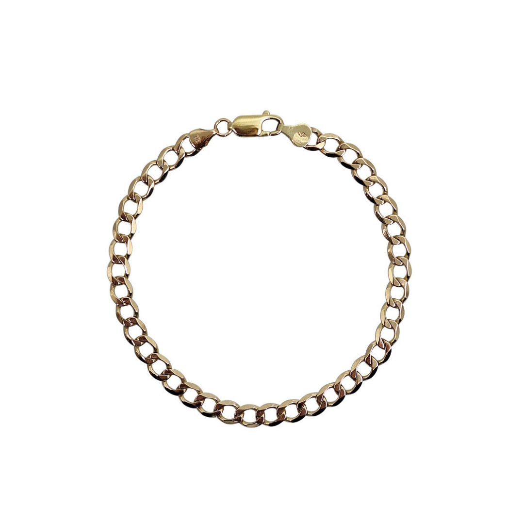 9ct Yellow Gold Curb Bracelet