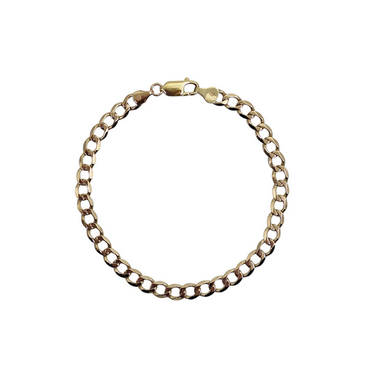 9ct Yellow Gold Curb Bracelet