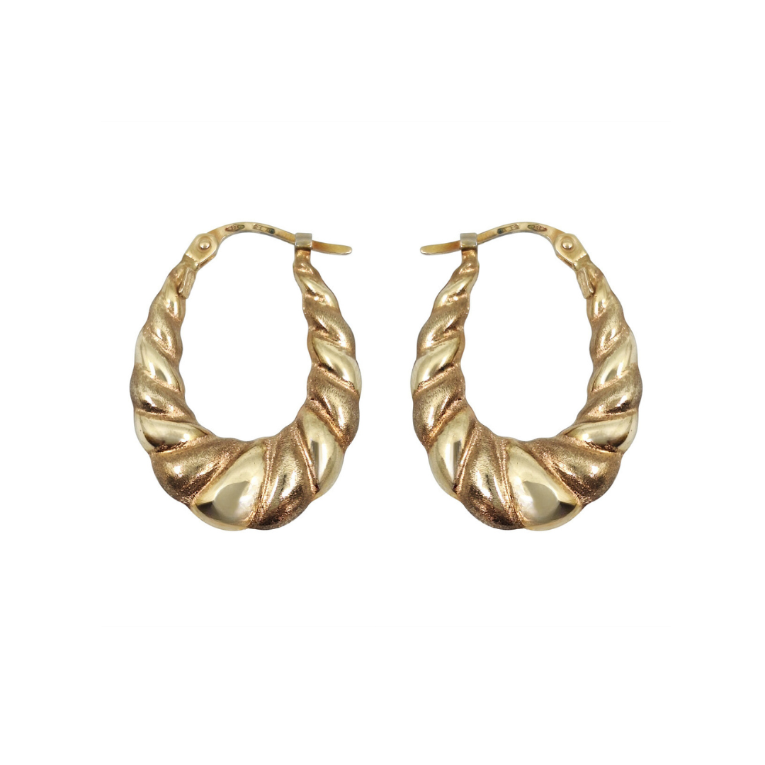 9ct Yellow Gold Creole Earrings