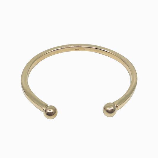 9ct Yellow Gold Solid Torque Bangle