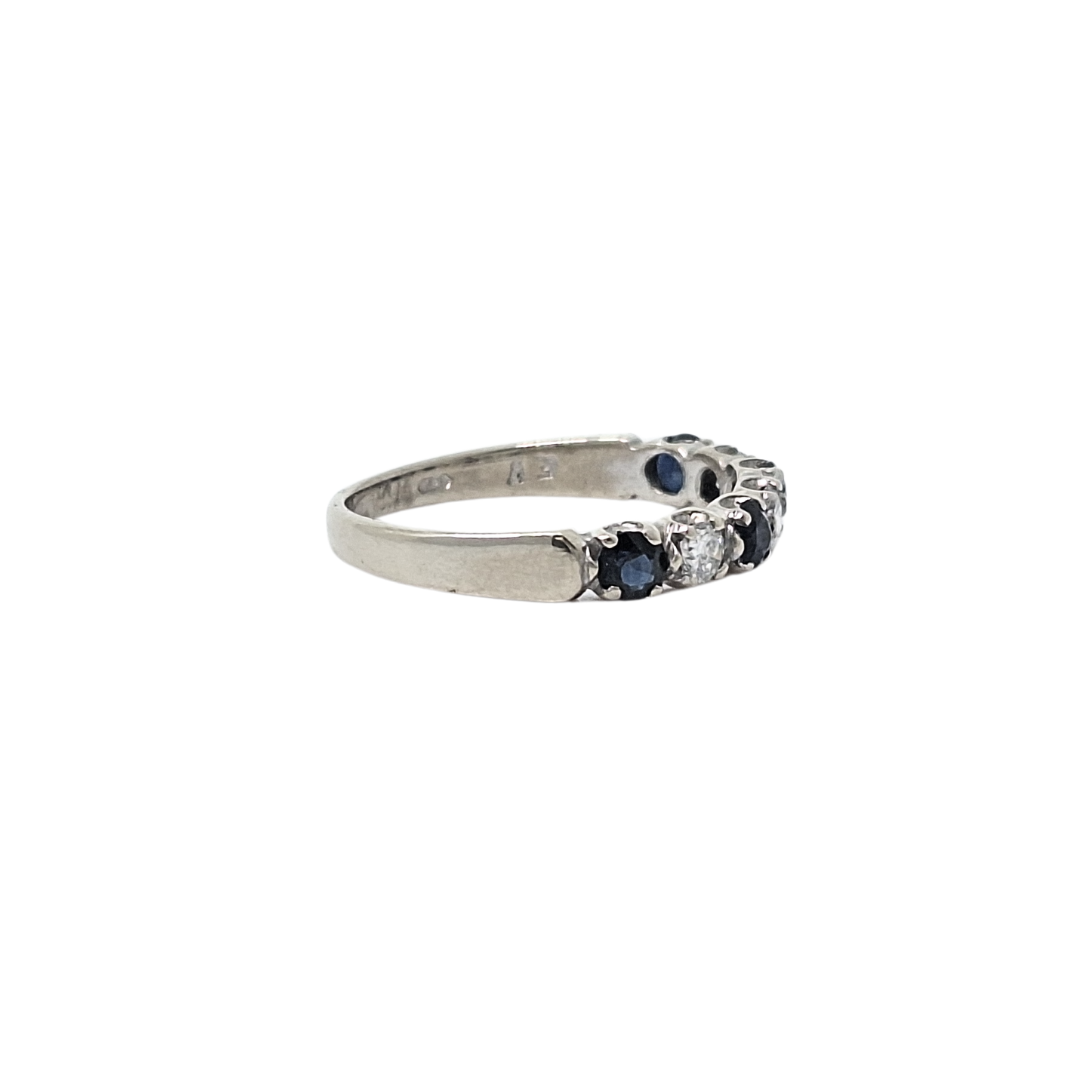18ct White Gold Sapphire & Diamond Eternity Ring