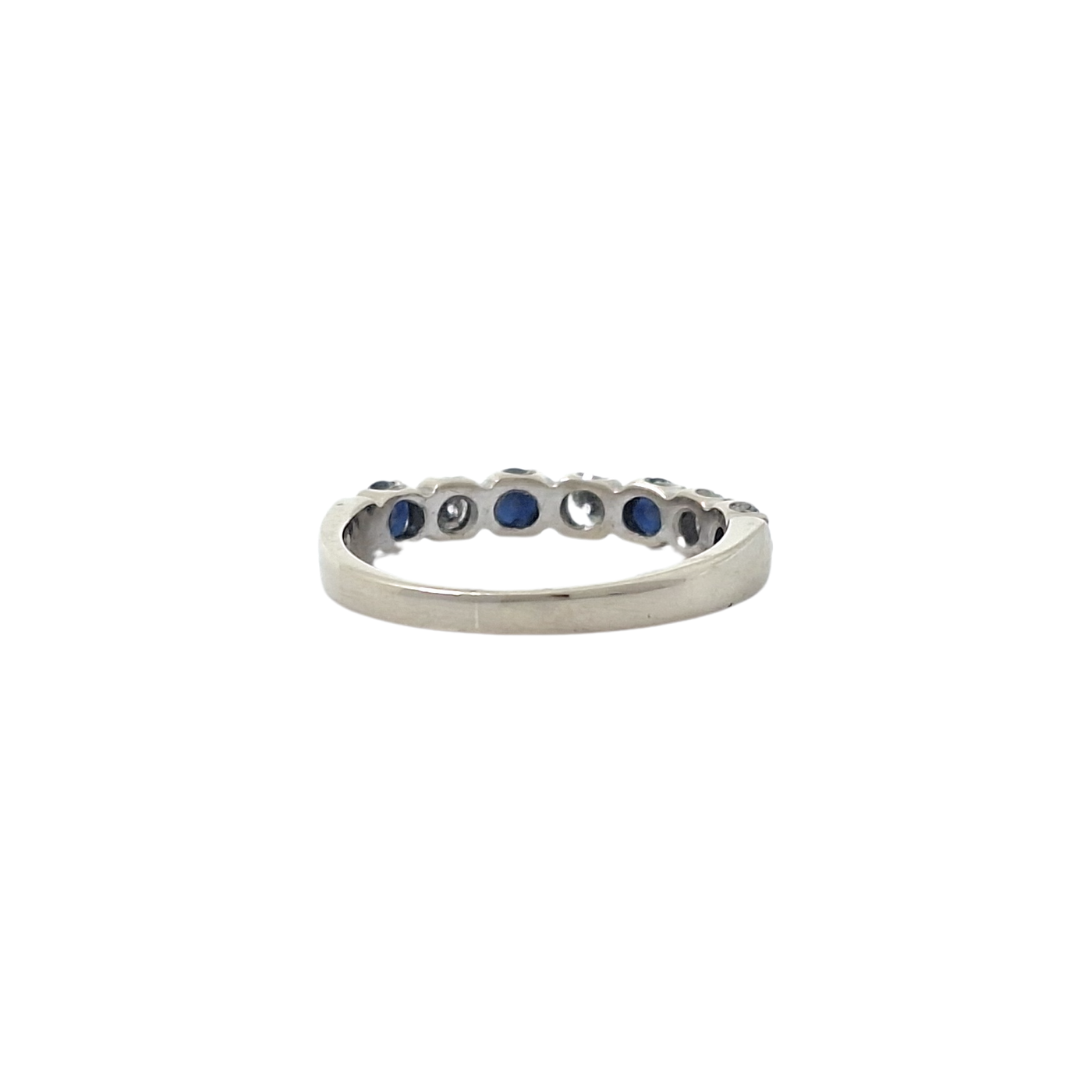 18ct White Gold Sapphire & Diamond Eternity Ring