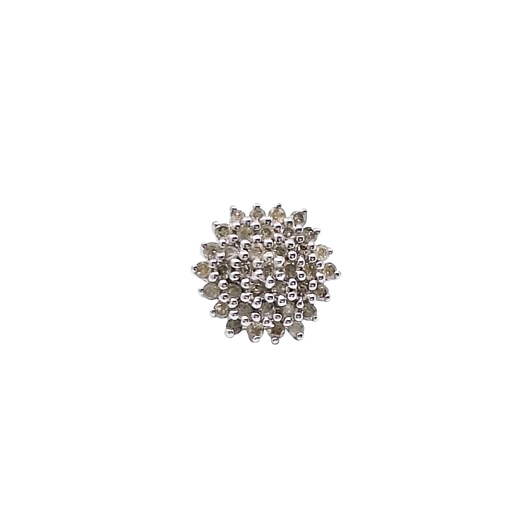 9ct Yellow Gold Diamond Cluster Earrings