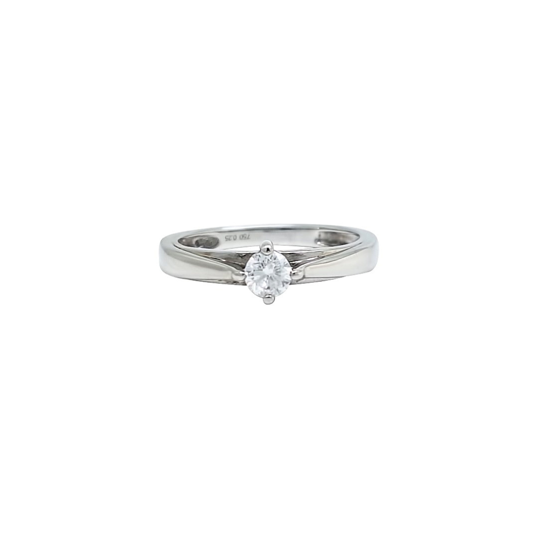18ct White Gold Diamond Solitaire Ring 0.25ct
