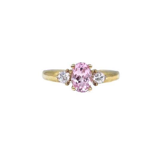 9ct Gold & CZ Three Stone Ring