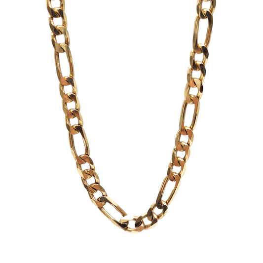 9ct Yellow Gold Figaro Chain 18"