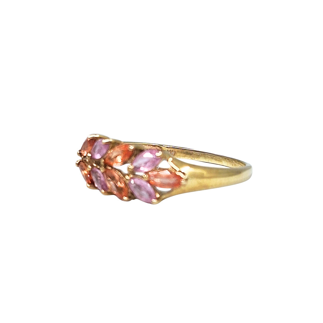 9ct Yellow Gold Multi Gemstone Dress Ring