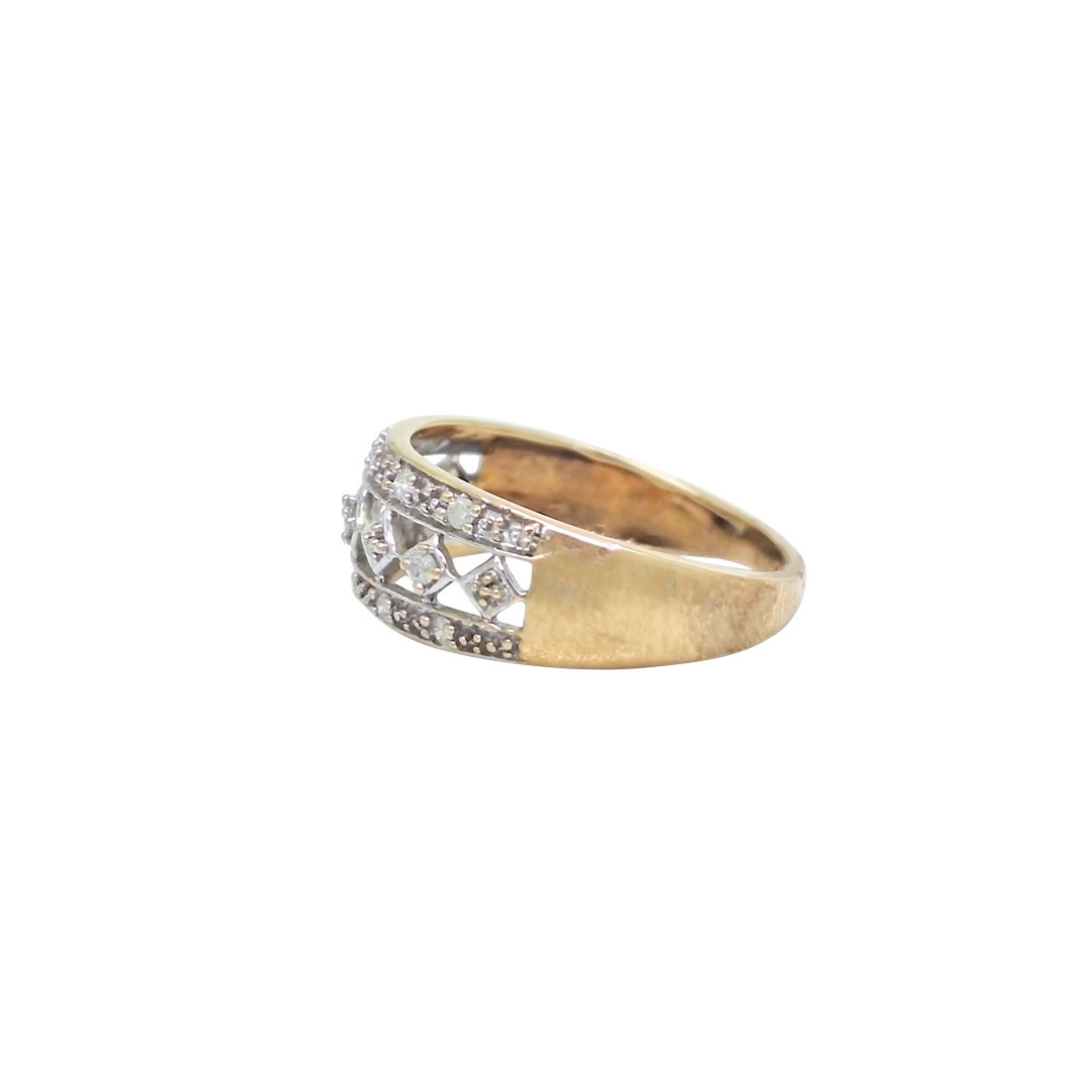 9ct Yellow Gold Diamond Set Band Ring