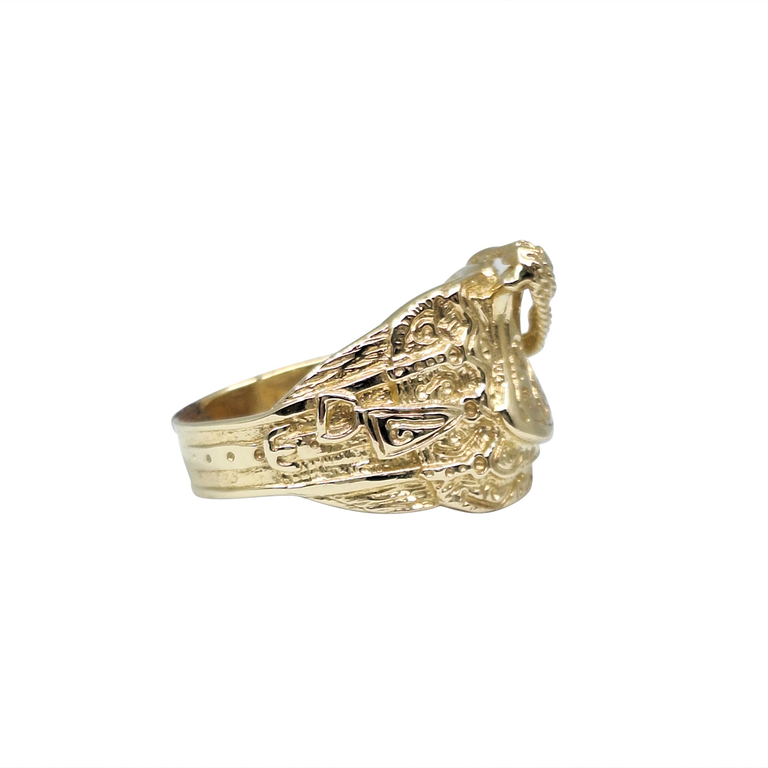 9ct Yellow Gold Saddle Ring