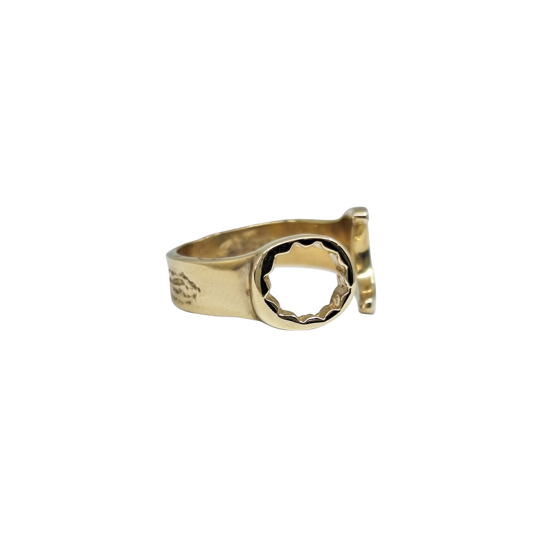 9ct Yellow Gold Spanner Ring