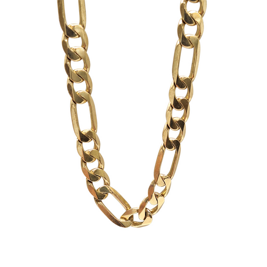 9ct Yellow Gold Figaro Chain 18"